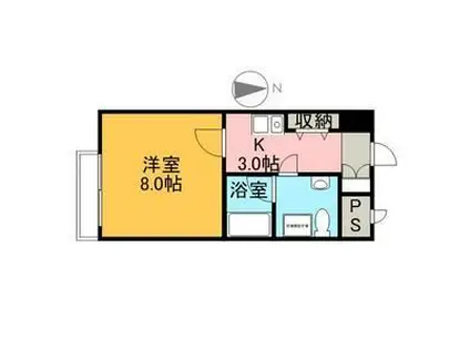 PIGEON VERT(1K/3階)の間取り写真