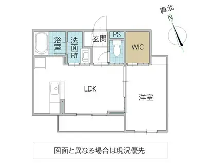 ELPIDA赤塚 A(1LDK/3階)の間取り写真