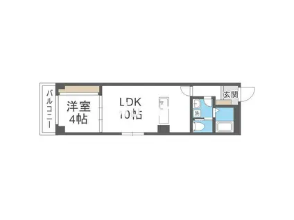 RAFFINE大阪九条(1LDK/1階)の間取り写真