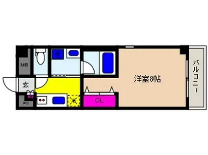 コートベルフラワー(1K/2階)の間取り写真