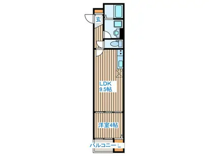 GRAN SERENITE榴ヶ岡(1LDK/2階)の間取り写真