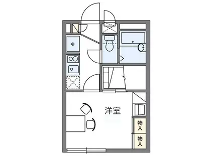 レオパレスサカエ(1K/2階)の間取り写真