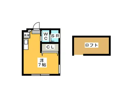 ファインヒルズ横浜(ワンルーム/1階)の間取り写真