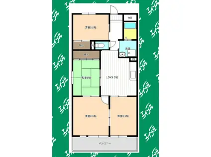 グランドステージNAKANO(4LDK/3階)の間取り写真