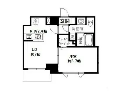 コートヒル本郷(1LDK/6階)の間取り写真