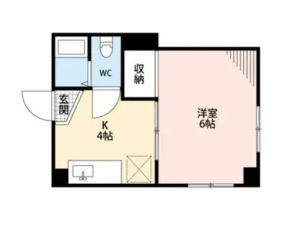 グレース井尻(1DK/2階)の間取り写真