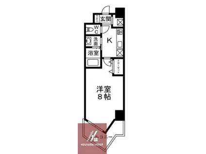 シャルマンフジ天神橋(1K/2階)の間取り写真