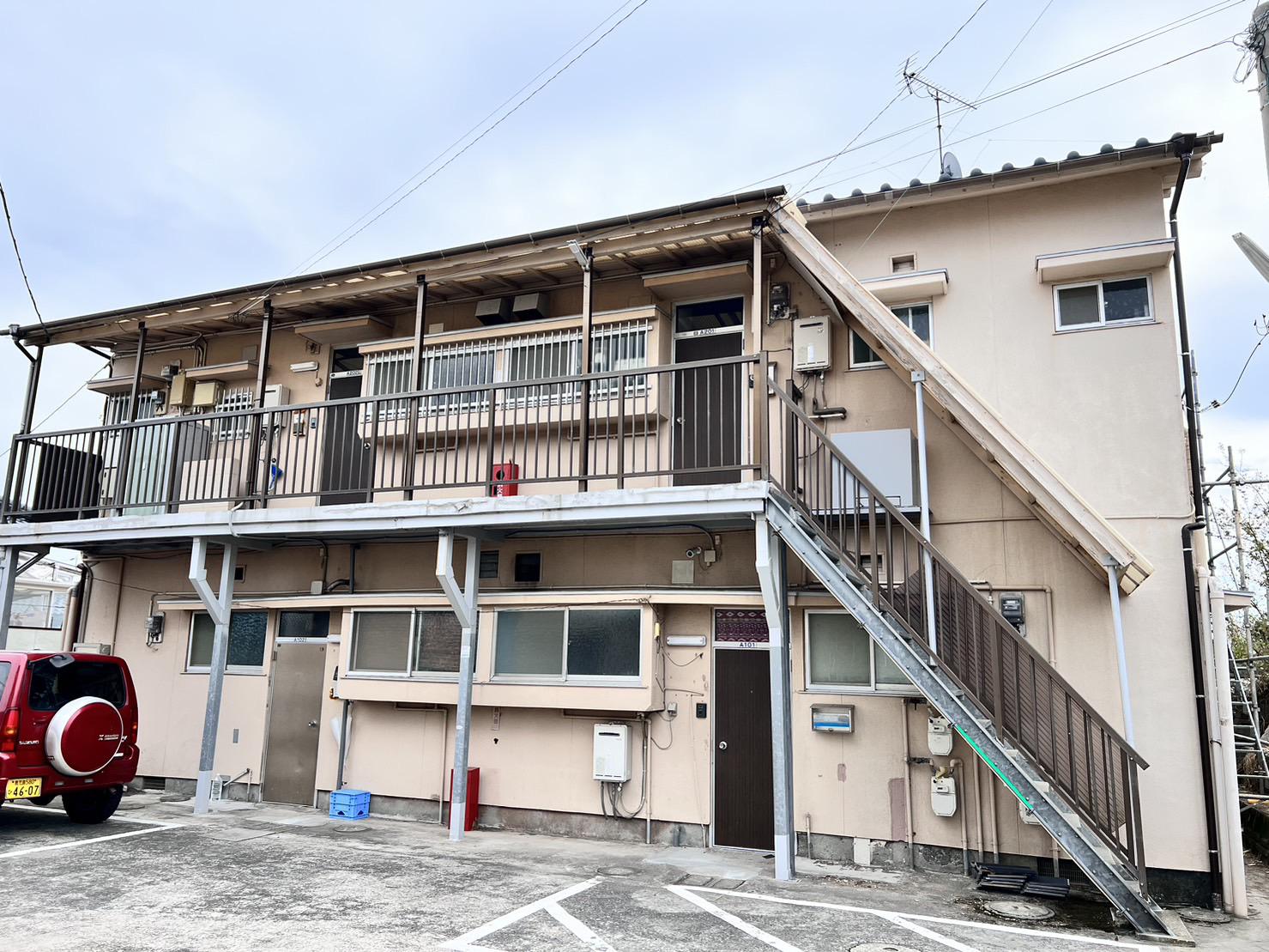 ボンエール玉里B棟(2DK/2階)の外観写真