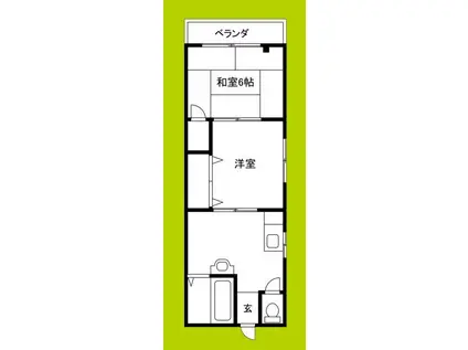 メゾンド福島(2DK/3階)の間取り写真