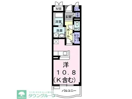 メゾンド欅(ワンルーム/2階)の間取り写真