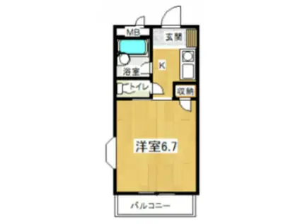みずきコート(1K/3階)の間取り写真