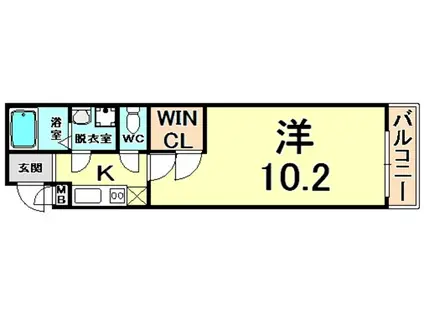 フジパレス尼崎西難波(1K/3階)の間取り写真