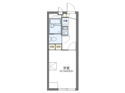 麻溝台ハイム(1K/2階)の間取り写真