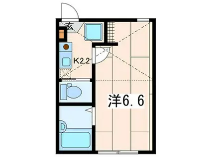 レ・ゼール2(1K/1階)の間取り写真