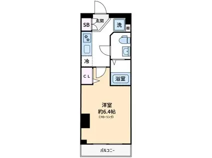 AXAS池袋本町(1K/3階)の間取り写真