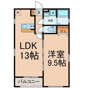 グランレーヴ大曽根II(1LDK/3階)の間取り写真