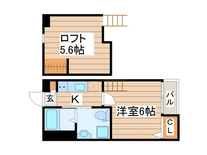 EXCELLENCE(1K/2階)の間取り写真