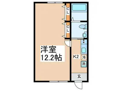GW∞D(1K/1階)の間取り写真
