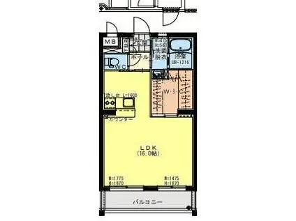 CHISE(ワンルーム/3階)の間取り写真