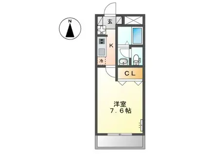 アーバンコート(1K/2階)の間取り写真