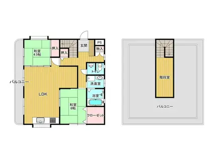 コンフォート(2LDK/3階)の間取り写真