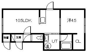 ガルル I・II(1LDK/1階)の間取り写真