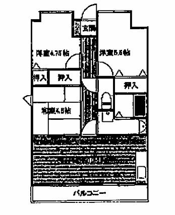 ロイヤルグレース(3LDK/4階)の間取り写真