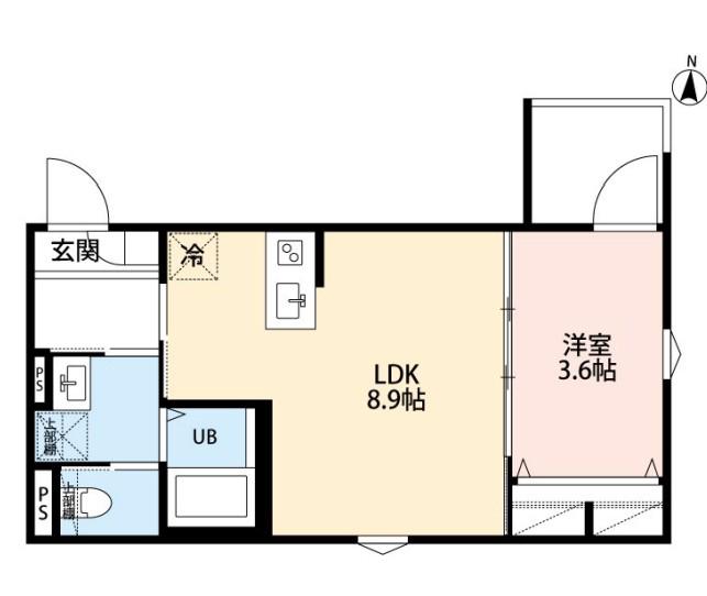 ROBOT HOME 日進III(1LDK/1階)の間取り写真