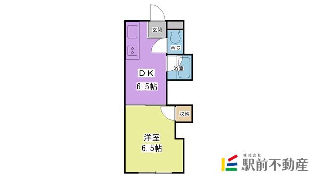 メゾンド梨花(1DK/3階)の間取り写真