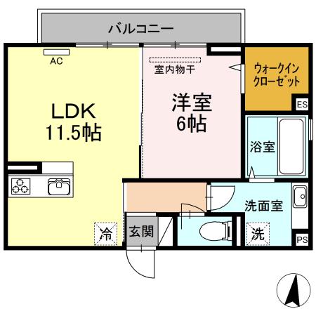 セント・ローレンス(1LDK/3階)の間取り写真