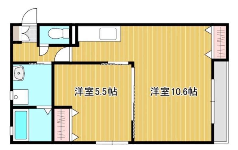 LEREVEII(1LDK/2階)の間取り写真