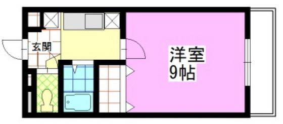 プロスパー大藪(1K/3階)の間取り写真