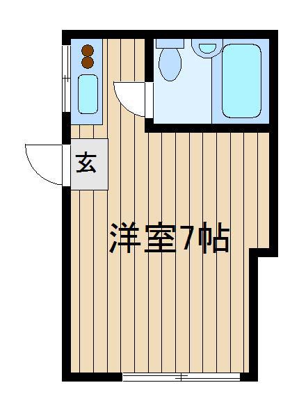 メゾン中町(ワンルーム/1階)の間取り写真