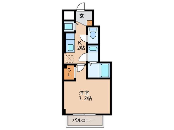 シダ-コンフォール2番館(1K/1階)の間取り写真