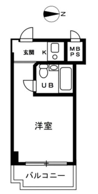 グレイス四谷(ワンルーム/4階)の間取り写真