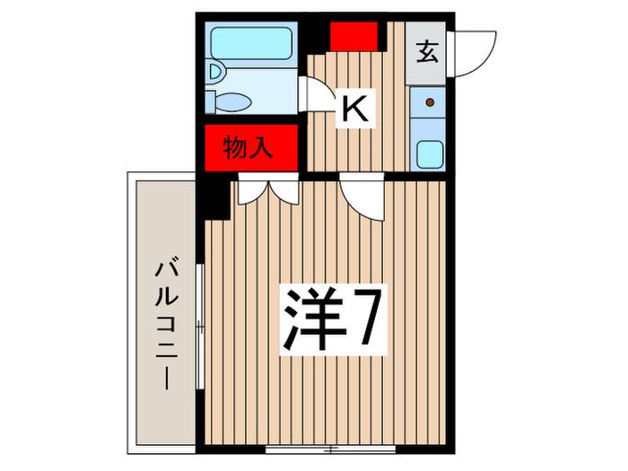 サンプラザ秋津(1K/2階)の間取り写真