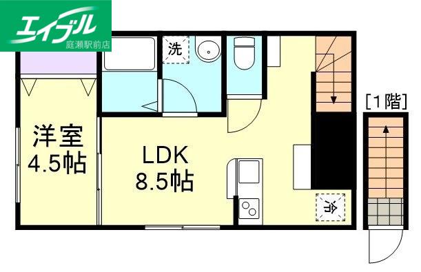 ソレイユ・ルヴァン(1LDK/2階)の間取り写真