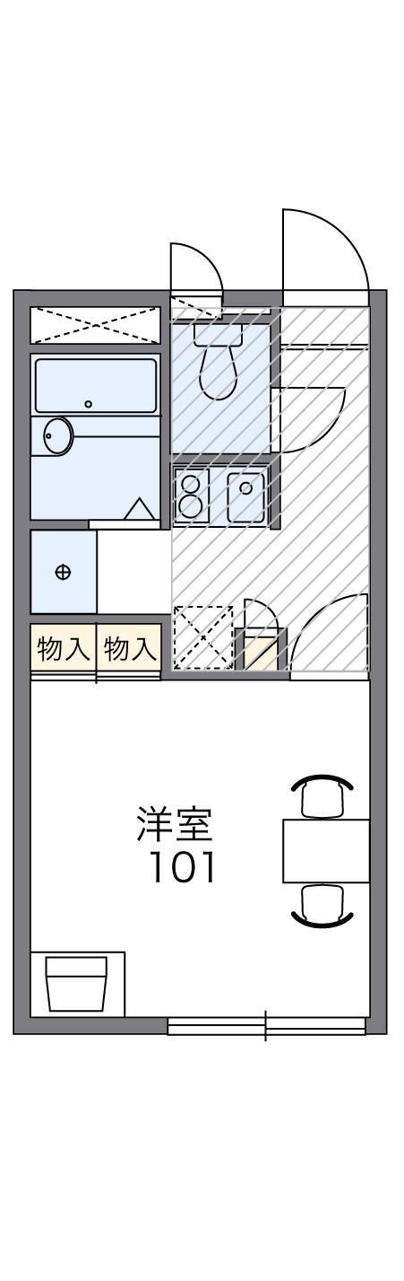 レオパレスブランドール(1K/2階)の間取り写真