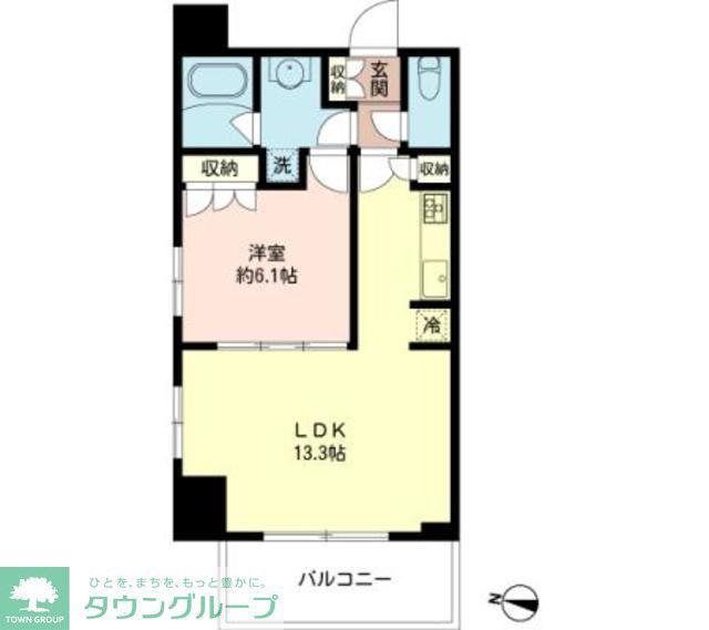 MFPRコート木場公園(1LDK/8階)の間取り写真