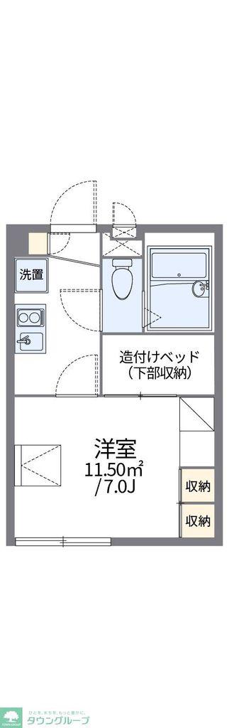 レオパレスHINODE(1K/1階)の間取り写真