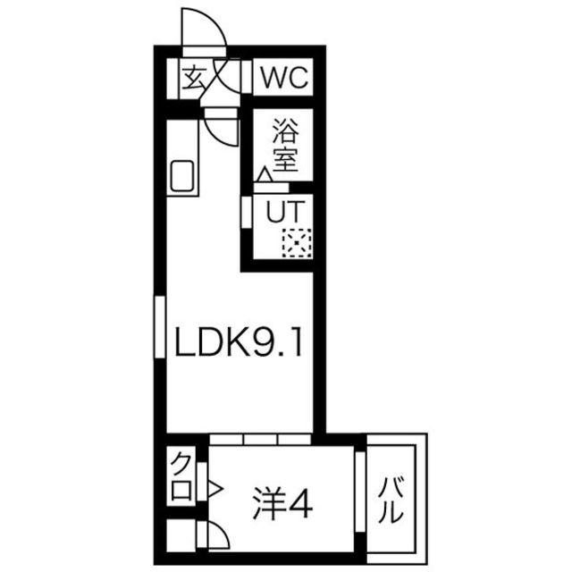 F ASECIA THEMIS(1LDK/2階)の間取り写真