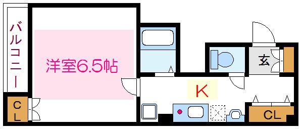 A-PEXGARDEN(1K/5階)の間取り写真
