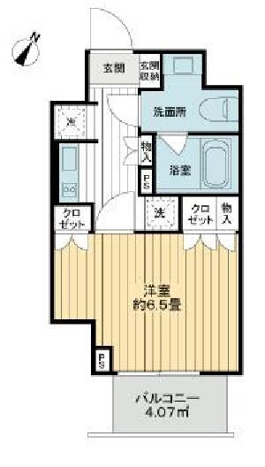 ライオンズ千代田岩本町ミレス(1K/8階)の間取り写真