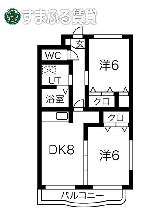 サルビア(2LDK/1階)の間取り写真