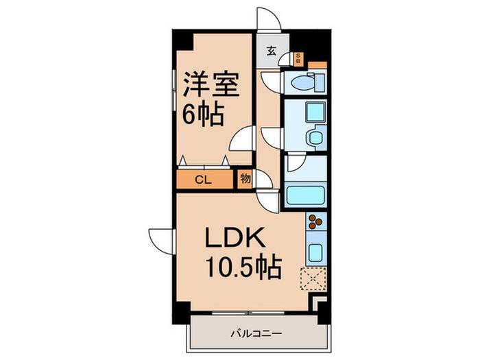 LA GRACIEUSE(1LDK/4階)の間取り写真