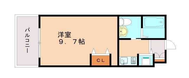 KDXレジデンス甲南山手(1K/4階)の間取り写真