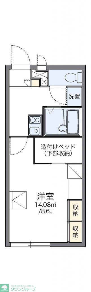 レオパレスMONE(1K/2階)の間取り写真