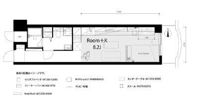 両国パークハウス(1K/3階)の間取り写真