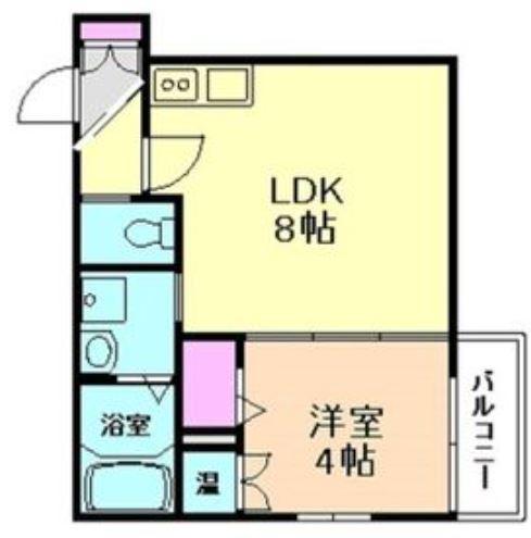 F ASECIA KANOA(1LDK/1階)の間取り写真