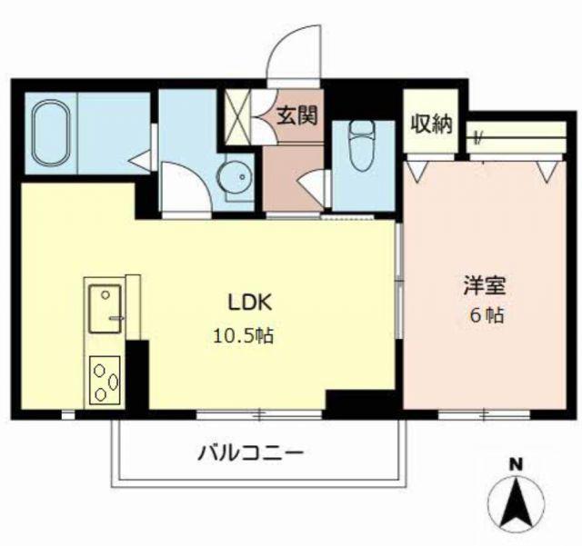 ベルフォーレ王子B(1LDK/3階)の間取り写真